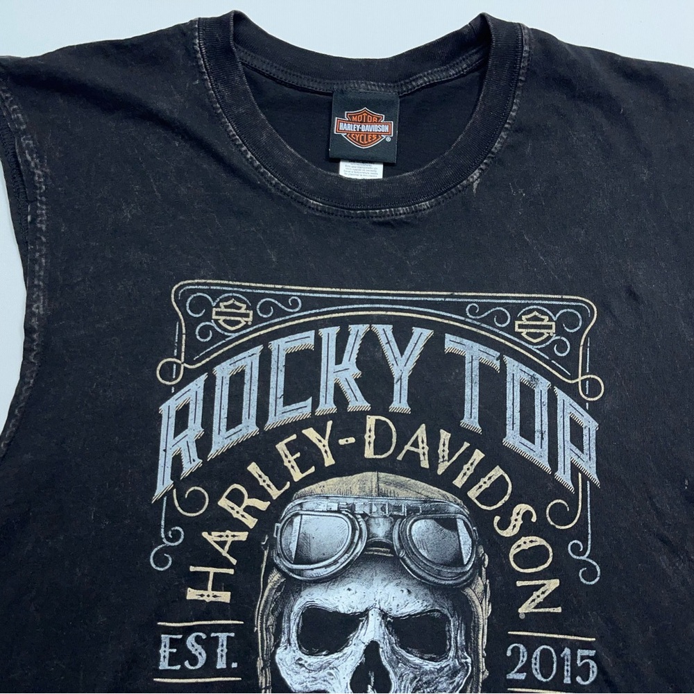 Harley Davidson Rocky Top Tank Top Mens Large Pigeon Forge Tennessee Black - Picture 4 of 16